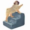 Pet Adobe Pet Adobe High Density Foam Stairs, Step Design, Ramp for Small Dogs, Cats with Cover, Gray 742135YXI - alternate 1